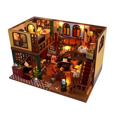 Modelo Loft Oriental DIY de Tianyu: Encantador Adorno de Juguete de Villa Montado a Mano