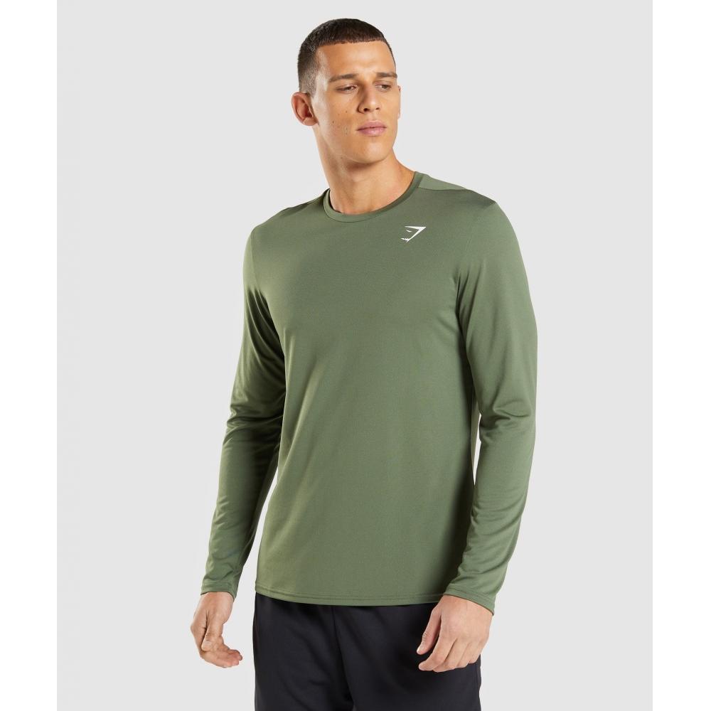 

Футболка GYMSHARK с длинным рукавом Core Olive A2A1H EBF1 3XL