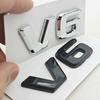 3D ABS Car Letters Logo V6 Badge Sticker Rear Trunk Emblem Decals For Mercedes Benz GLE ML SLK Class W204 C280 Auto Accessories