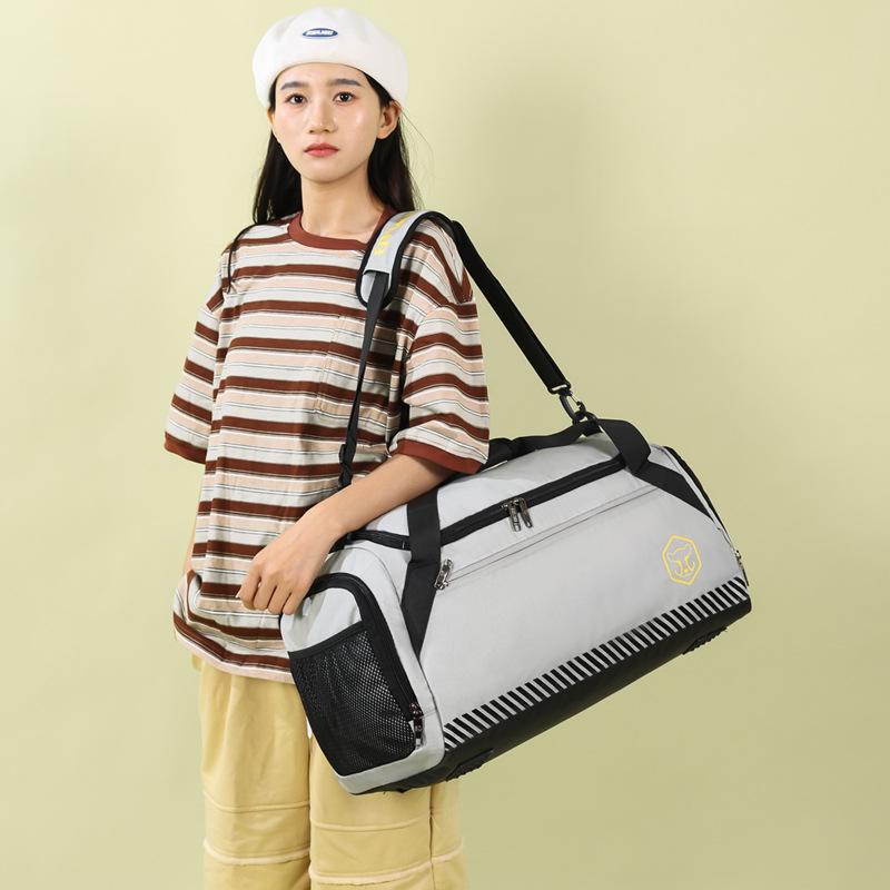 Men's and Women's Short-distance Outing Large-capacity Decompression Travel Bag Dry and Wet Separation Sports Fitness Bag Strap Shoe Compartment