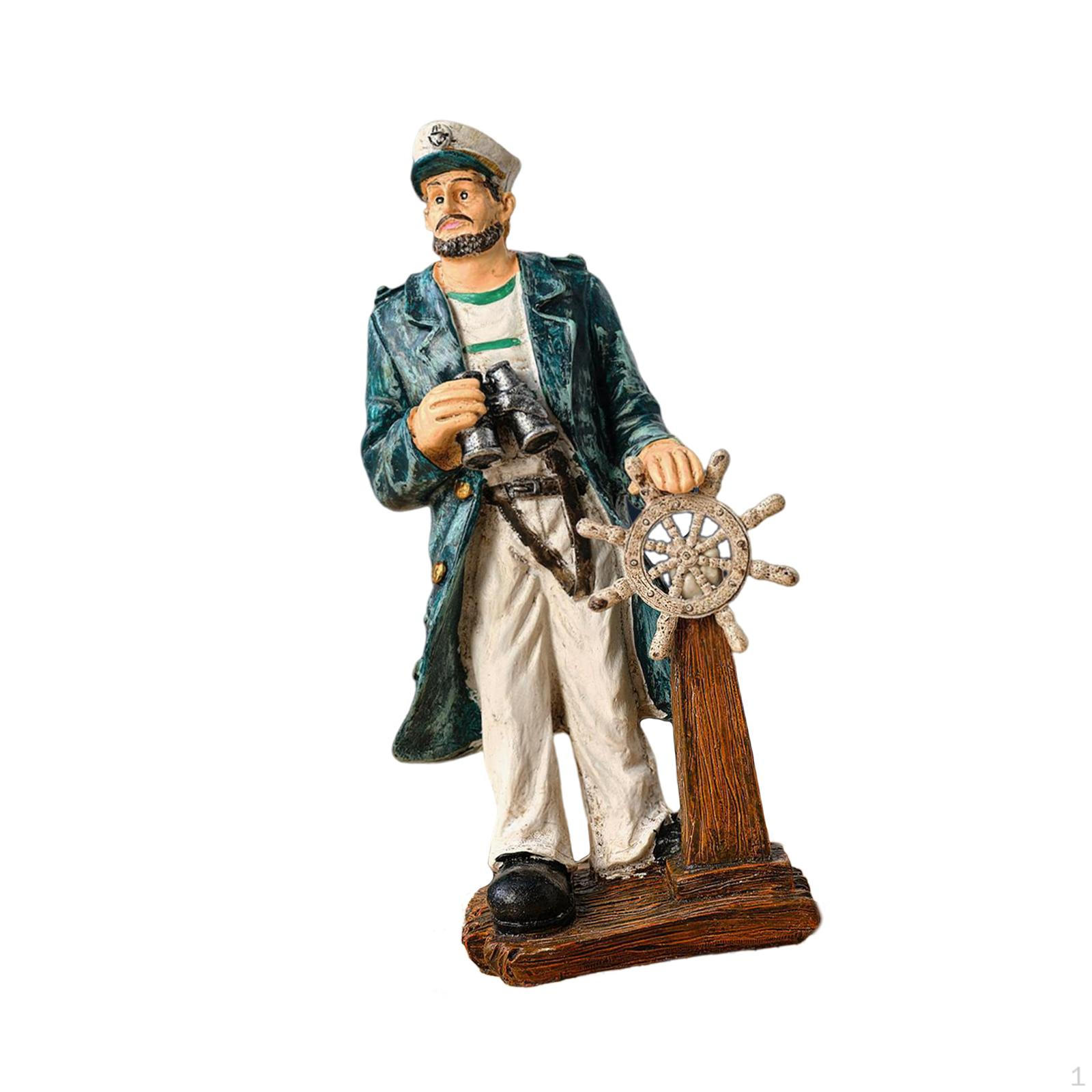 

Figure of A Fisherman, Table Ornament, Statue for Shelf, Living Room Style D