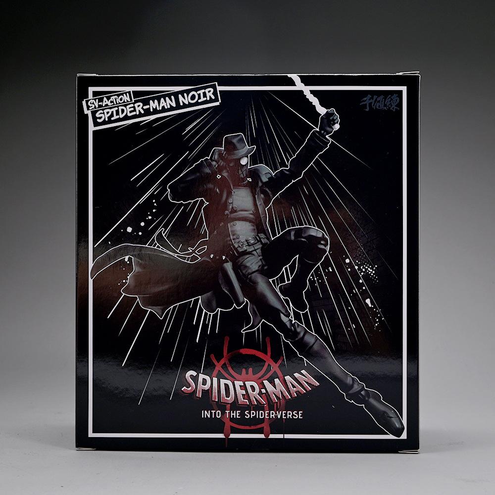 In Stock Ko Spider-Man: Into The Spider-Verse Spider-Man Noir Anime Action Figures Spiderman Figurine Toys Gifts