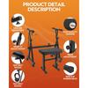 STRICH Z-Shaped Piano Keyboard Stand & Chair Set for Stage, Studio, and Live Performances, Adjustable Height, Compatible with 54/61/73/76/88-Key Digit