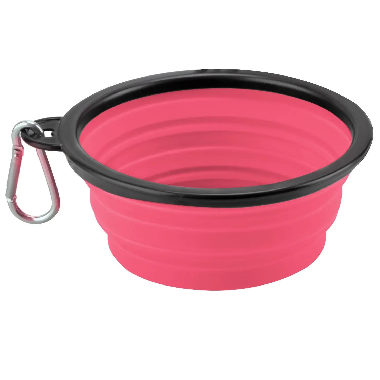 

1PC Collapsible Portable Water Bowl for Dogs, 350ML/1000ML, Dish for Traveling Camping Walking 650ML розы красного