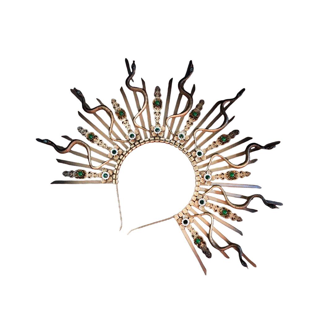 Adjustable Snake Head Crown Hair Accessory for Women Perfect for Adding a Touch of Mythical Charm to Any Styles Outfit