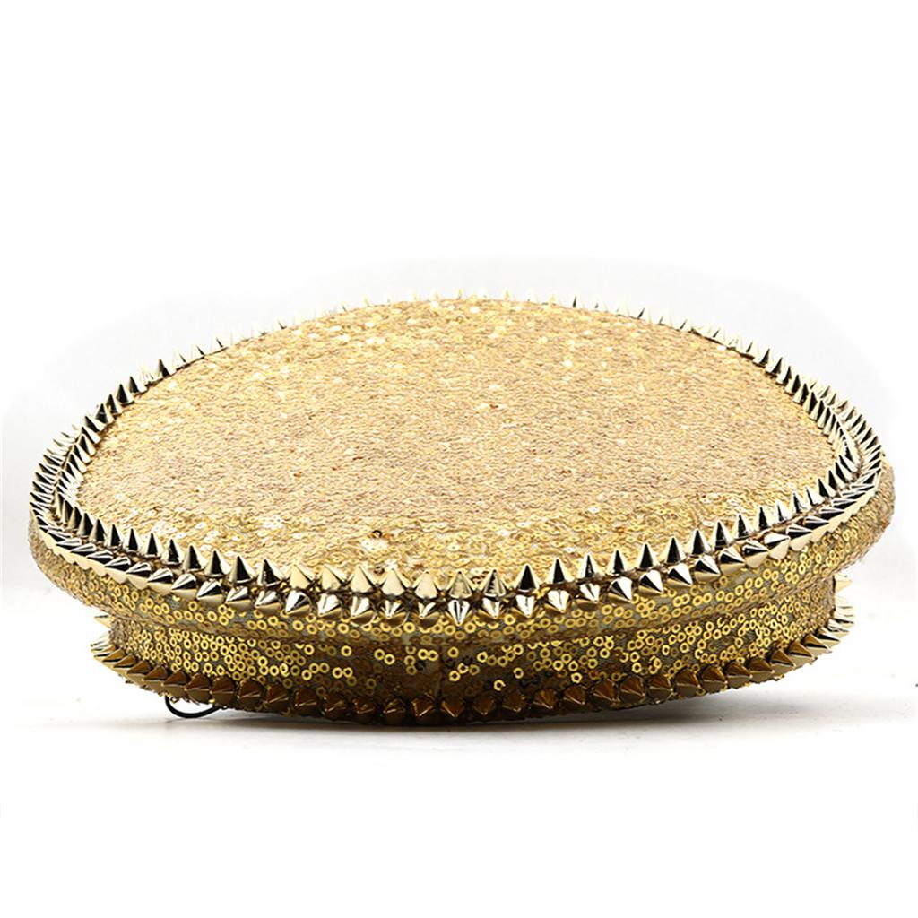 Cappello da Capitano con Paillettes Cappello da Marinaio di Cristallo per Feste Disco House Cocktail Vacanze Scintillante di Cristallo per Comico Attore