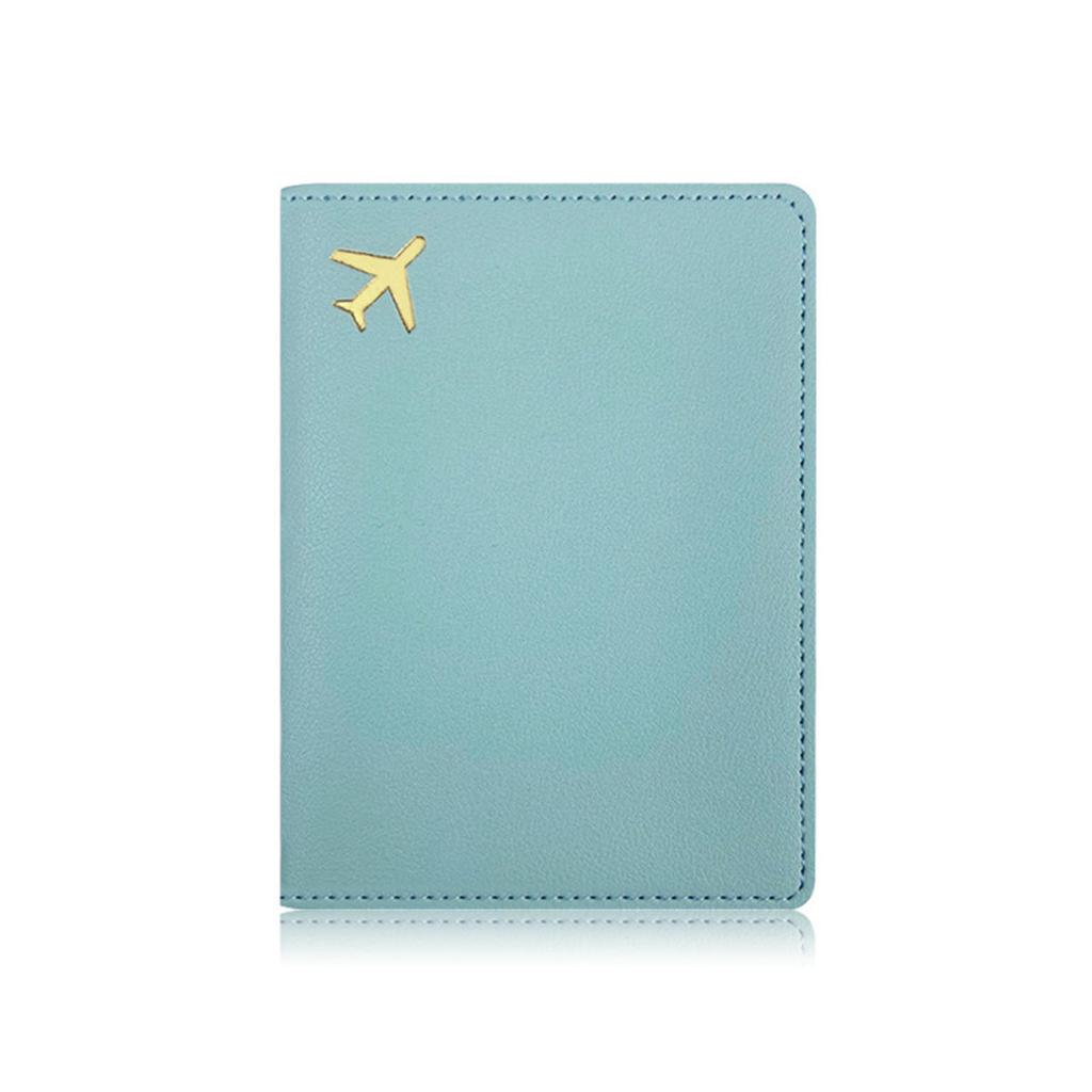 Leather Passport Holder Covers Case Waterproof Travel Credit Card Wallet Cute Passport Book for Women/Men Buckle