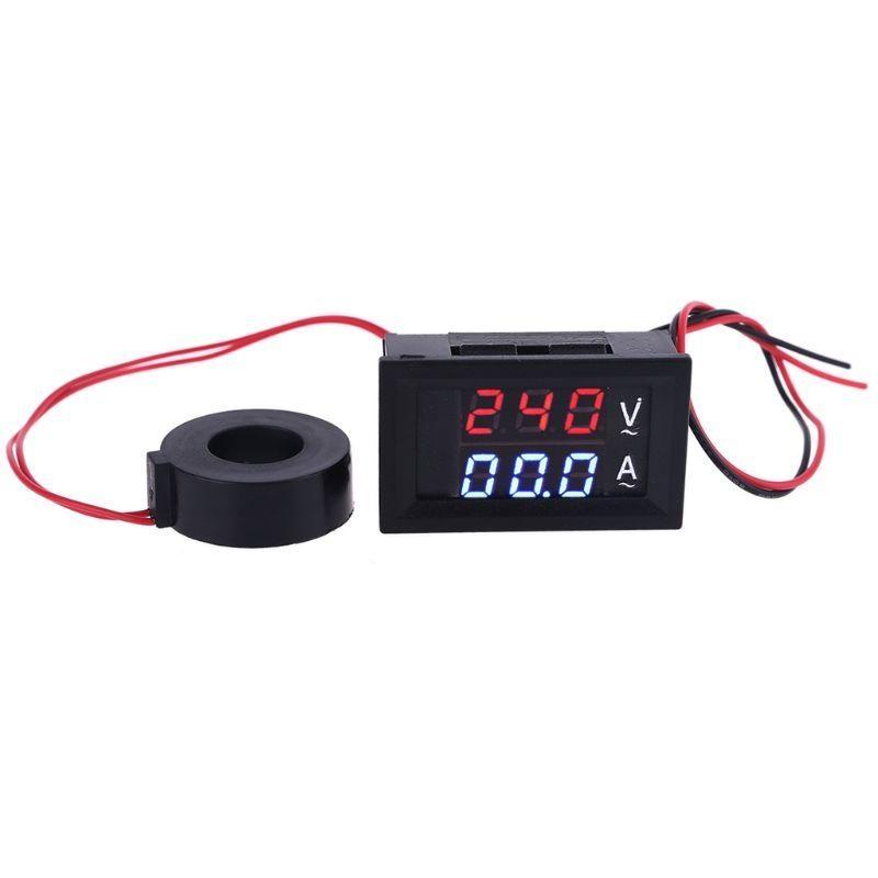 AC 60-500V Gauge Current Display Meter 10/50/100A Voltmter Ammeter Multifunction Digital Display Gauge -10~65℃