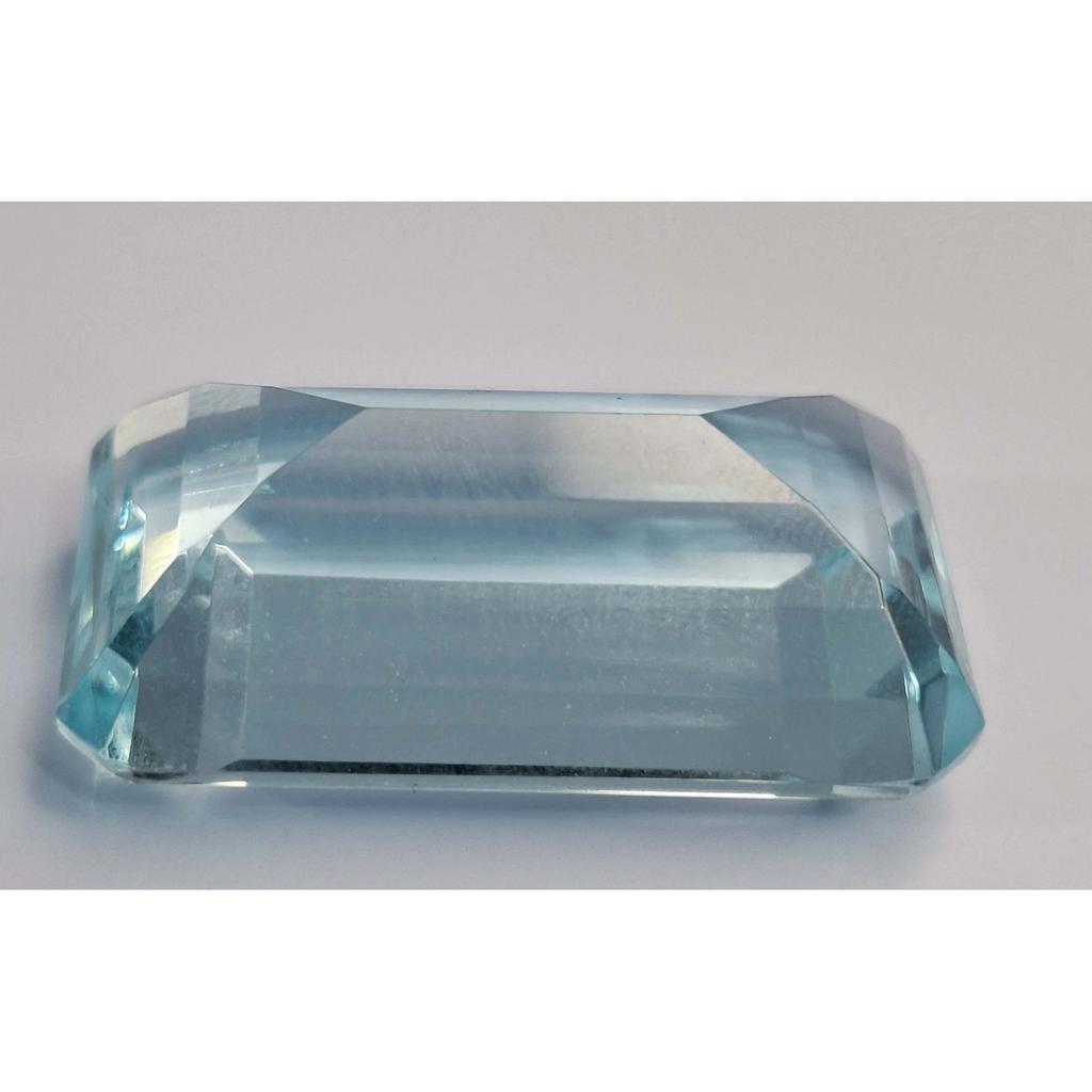 Lab Created Aqua Blue Topaz Emerald Cut 47-49 Ct Beautiful Certified Gemstone