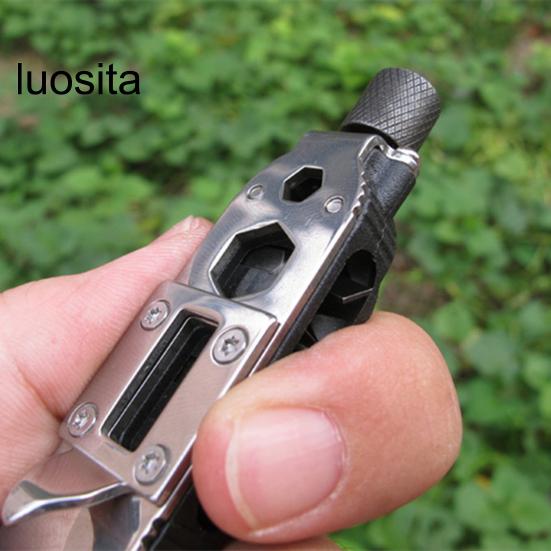 Multifunctional Screwdriver Keychain, Screwdriver with LED Light, And Bottle Opener, for Outdoor Camping