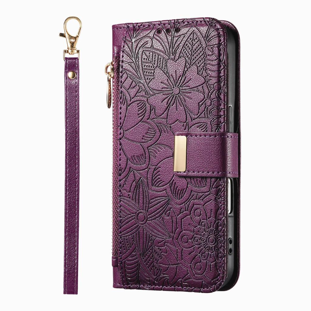 Pouzdro-peněženka pro Samsung Galaxy A06 A15 A16 A25 A26 A36 A56 A71 4G M15 M36 Šňůrka Zip Držák na karty Sklopný stojánek Magnetický kryt
