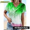 Women's Fashion Casual V-Neck Short Sleeve Blouses & Shirts