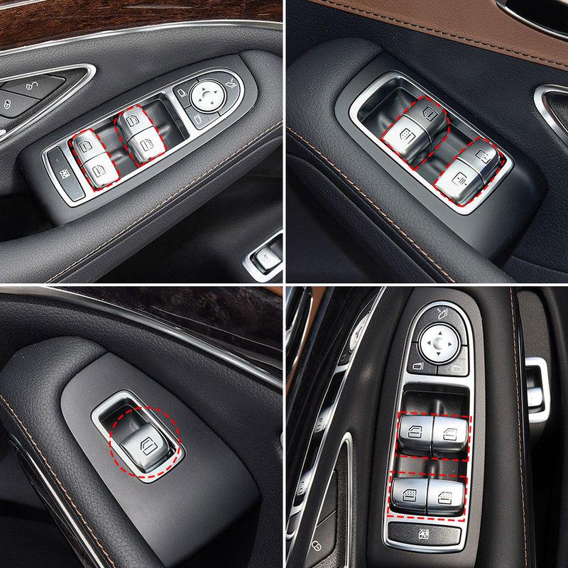 For Benz E S Class Car Power Window Switch Button Cover Cap Accessory For Mercedes W212 W222 E300 S300 S320 S350 S400 S500 S600