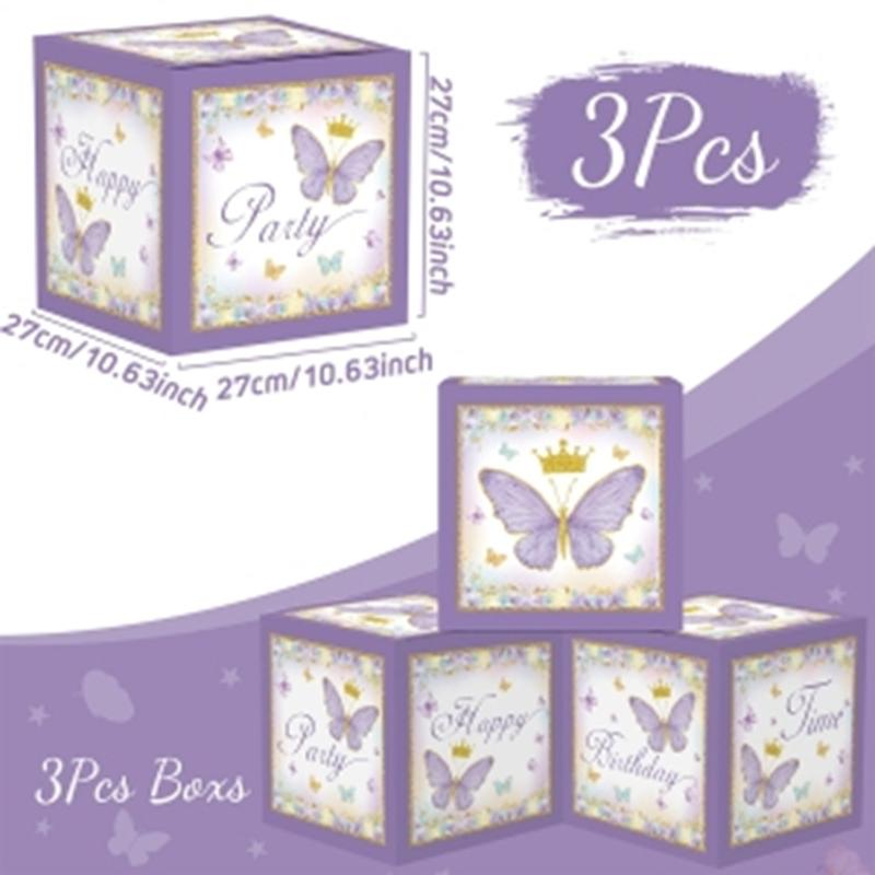 Purple Butterfly Cake Stand Butterfly Theme Birthday Party Decoration Kids Girl Baby Shower Wedding Party Supplies Cake Decor