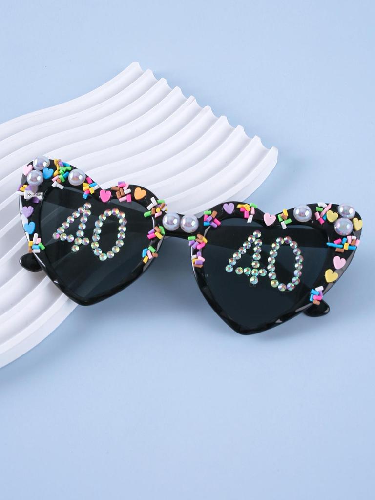 TEMU Black Birthday Party Sunglasses, Unisex Sexy Design 2025.