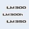 LM300 LM350 LM300h HYBRID 3D Chromowane Czarne Litery Numer Emblemat Błotnik Samochodu Tylna Klapa Logo Odznaka Naklejka Dla Lexus Seria LM