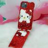 Phone Case IPhone 11 12 13 14 Pro Max Cute Cartoon Cat Bling Rhinestone Flip Cover Shockproof