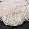 1String, White Natural Flat Shape Pearls Beads, 3-4mm, for DIY Necklaces Bracelets Accessories, Jewelry Making, Birthday, Wedding, Party Gift 36cm