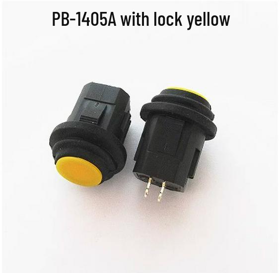 14MM Waterproof Self-Reset/Lock Button Switch - Red, Green, Black, Blue, Yellow, White