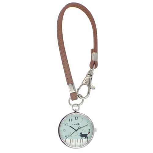 

IWAWP котовник Часы-подвеска с ремешком для кота-пианино N04123A-0 GR Женские карманные часы