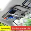 Multifunctionele Auto Zonneklep Organizer: Kaarthouder & Brilclip