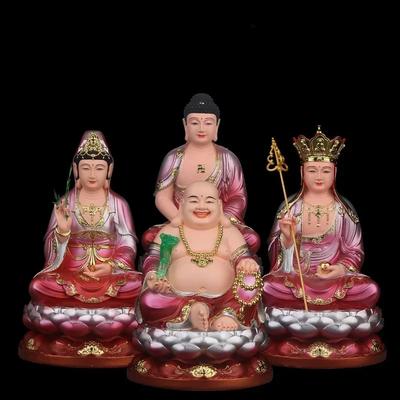 1 BUC Statuetă Guanyin Buddha din Cupru Pur Shakyamuni Mani Ksitigarbha Regele Burtă Mare Maitreya Buddha Râzător Ornament Feng Shui