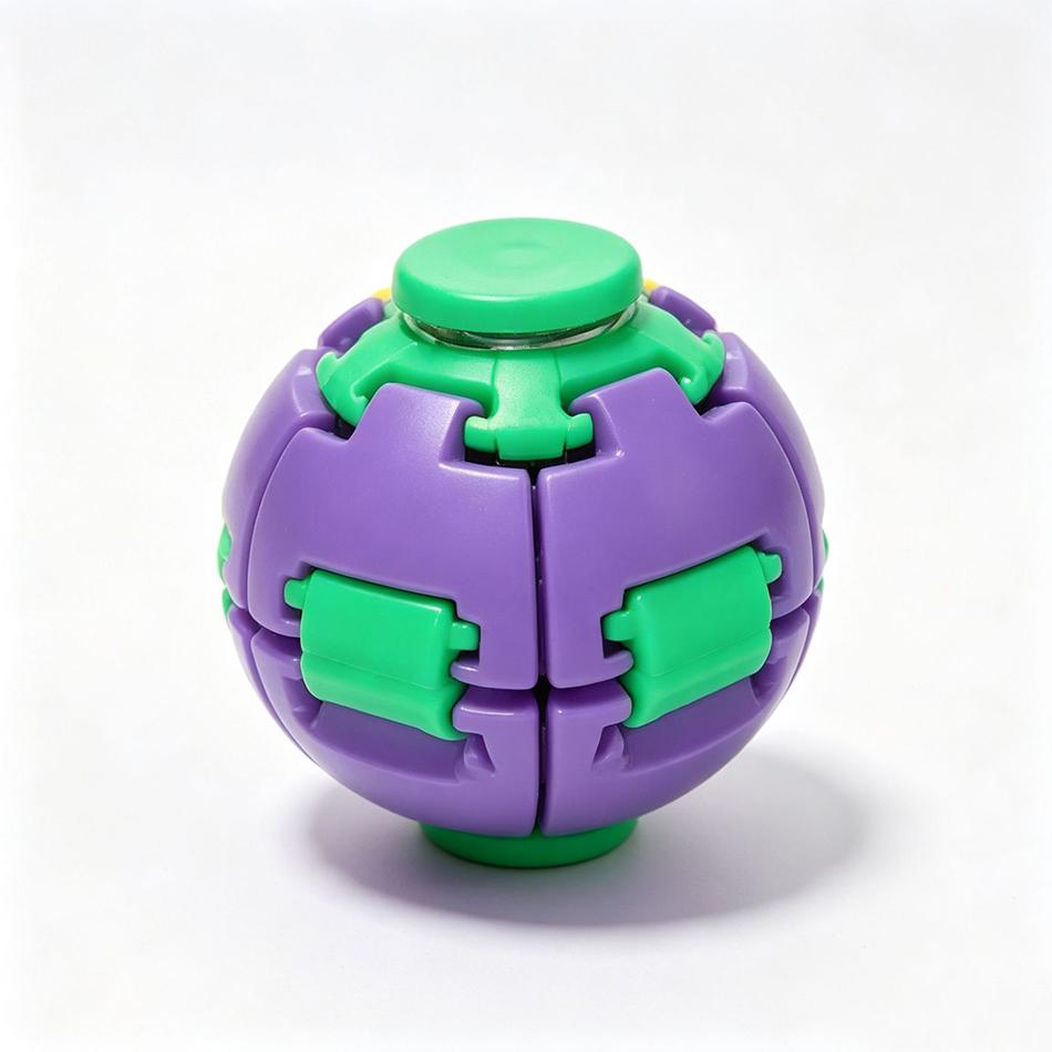 Fidget Bal Spinner Speelgoed Druk Transformeer Fidget Spinner Bal Stressverlichting Decompressie Roterend Bureau Speelgoed Voor Volwassenen paars