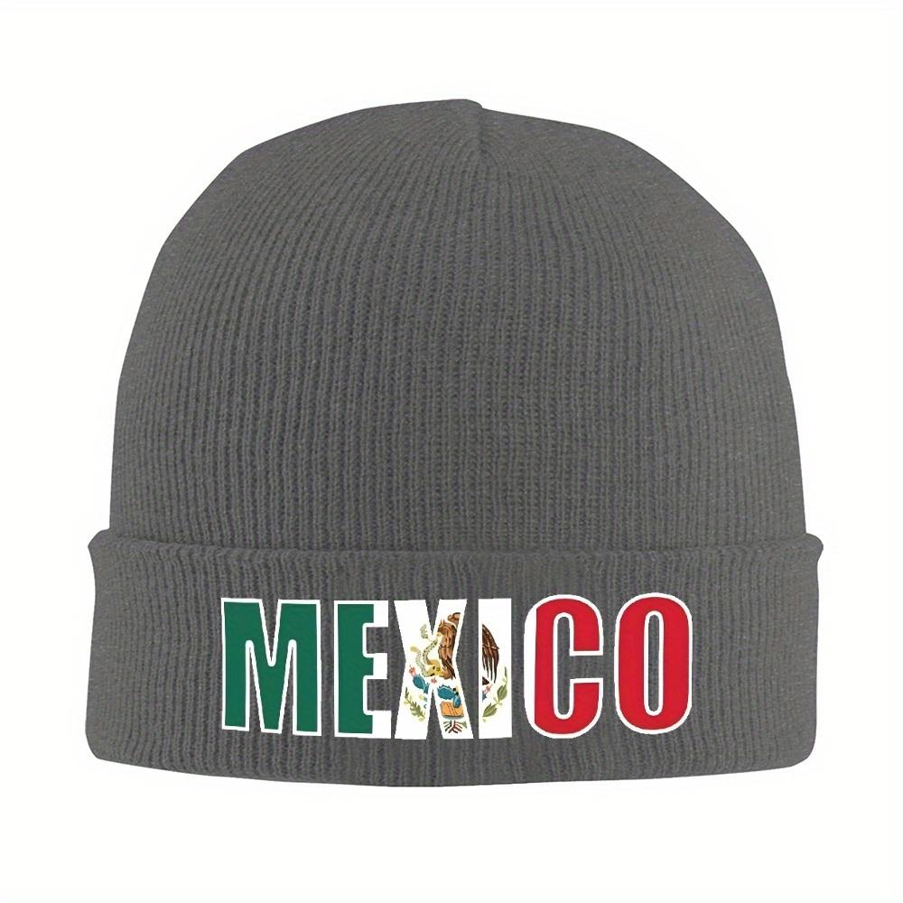 pc Mexico Flag Letters Bonnet Hats mexico art Beanie Hats Custom Knit Hat Winter Casual Unisex Adult Outdoor Warm Cap