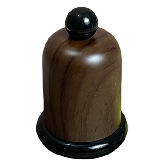 Toothpick Box with Clear/Wood Grain Lid, Dust-proof Toothpick Holder Dispenser, Dental Floss Swabs Toothpick Container for Kitchen Countertop