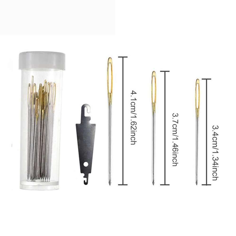 

30pcs Tool DIY Home Sewing Needles Threader Stainless Steel Large Eye