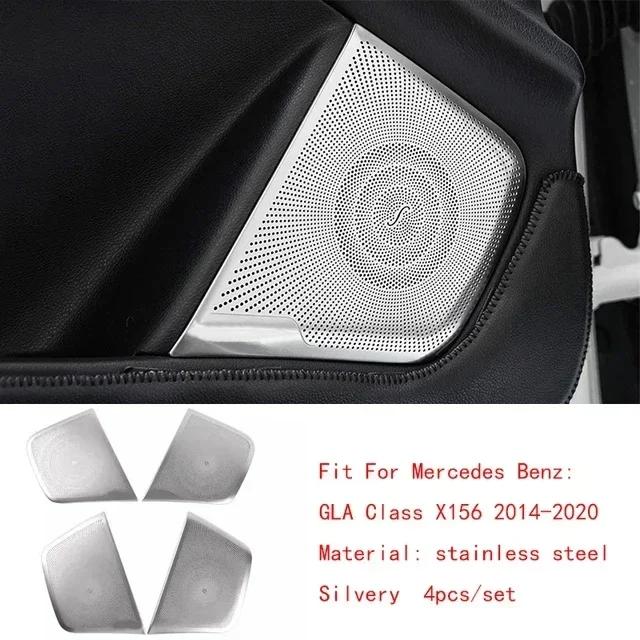 Copertura Decorativa Stereo per Altoparlanti Portiera Auto in Acciaio, Rivestimento Trim Altoparlante per Mercedes-Benz Classe A CLA GLA W176 X156 C117