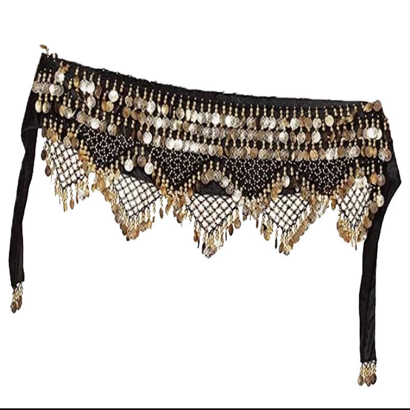 Belly Dance Waist Chain - Indian Hip Scarf for Practice & Performance