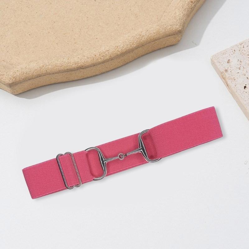 Adjustable Elastic Equestrian Belt Waistband 105cm Long Waist Cincher with Metal Clasp for Enthusiasts
