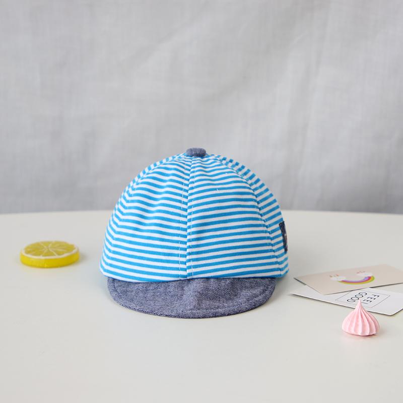 Summer Cotton Baby Hat Cute Casual Striped Baby Boy Cap Soft Eaves Kids Girls Sun Protect Hats Caps