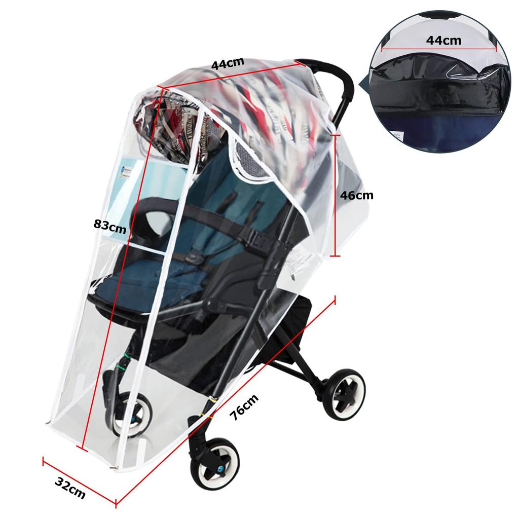 VIAKY Stroller Rain Protects Your Features Eye Mesh Universal Baby Includes Storage Size M Cover, Front-Opening, Feet, Protection, Window,