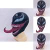 Maschera cosplay di Venom in lattice di alta qualità, realistica, horror, supereroe, Marvel Comics.