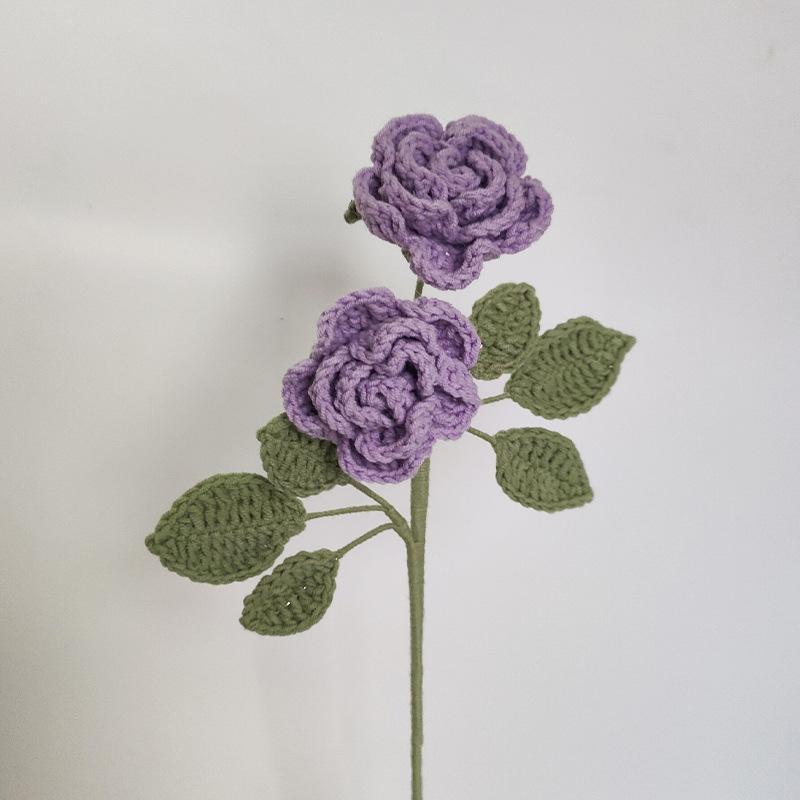 Gehäkelter Blumenstrauß Kreative Strickblume Heim Frühlingsdeko Gestrickter Strauß für Muttertagsgeschenk Künstliche Blumen