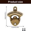 1/2Pcs Vintage Wall Mounted Beer Bottle Opener with Screws Zinc Alloy Beer Botle Opener for Bar Kitchens Hotel Garage Patio Home