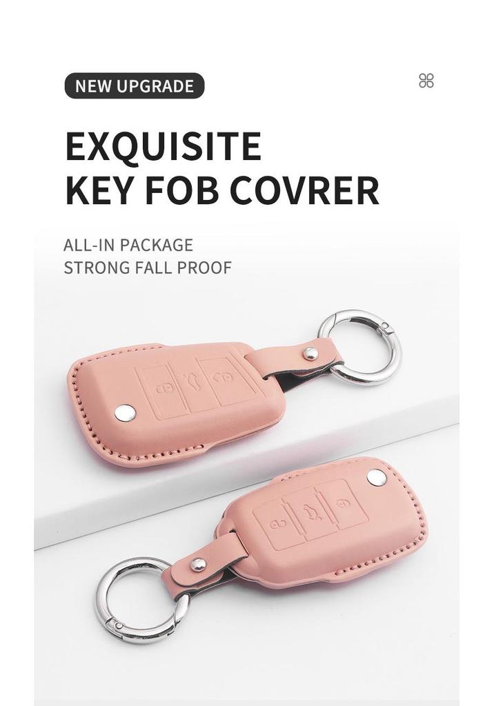Compatible Key Case for VW Models: Bora, Sagitar, Polo, Tiguan, Tayron, Lamando, Lavida, T-Cross, Golf - Key Bag Shell Buckle.