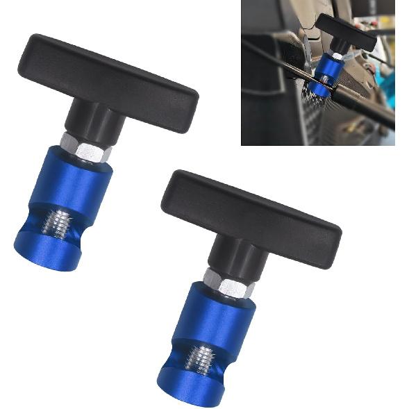 2 PCS Car Hood Prop Clamp, Lift Support Clamp with Brass Core Protection, Multi-purpose Snap-on Lifting Rod Anti-pinch Device, for Cars Trucks SUVs