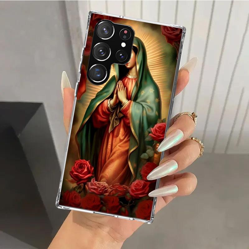 Virgin De Guadalupe Virgen Mary Phone Case for Samsung Galaxy S26 S24 S23 Ultra S25 Edge S22 S21 Plus S20 FE + Soft Print Shell
