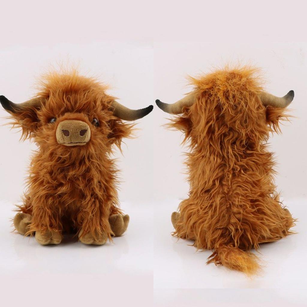 Highland 98in Scottish Cow Plush Toy Cute Simulation Longhaired Doll Kids Gift