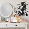 Self-adhesive Woman Makeup Silhouette Mirror Wall Stickers for Dressing Room Beauty Salon Home Decor