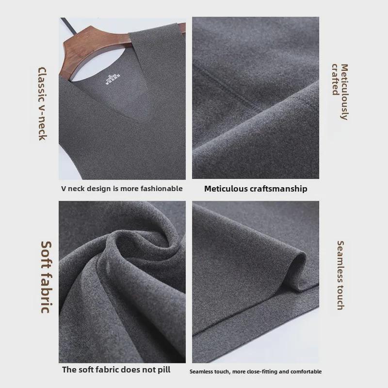 Męska dwustronna, ciepła kamizelka z aksamitu ze szlifowanym spodem