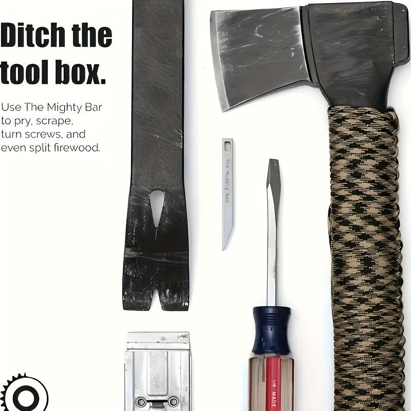 Mighty Bar Zakmes & Flesopener - Heavy Duty Roestvrijstalen Sleutelhanger, Edc Multitool Voor Dagelijks Gebruik