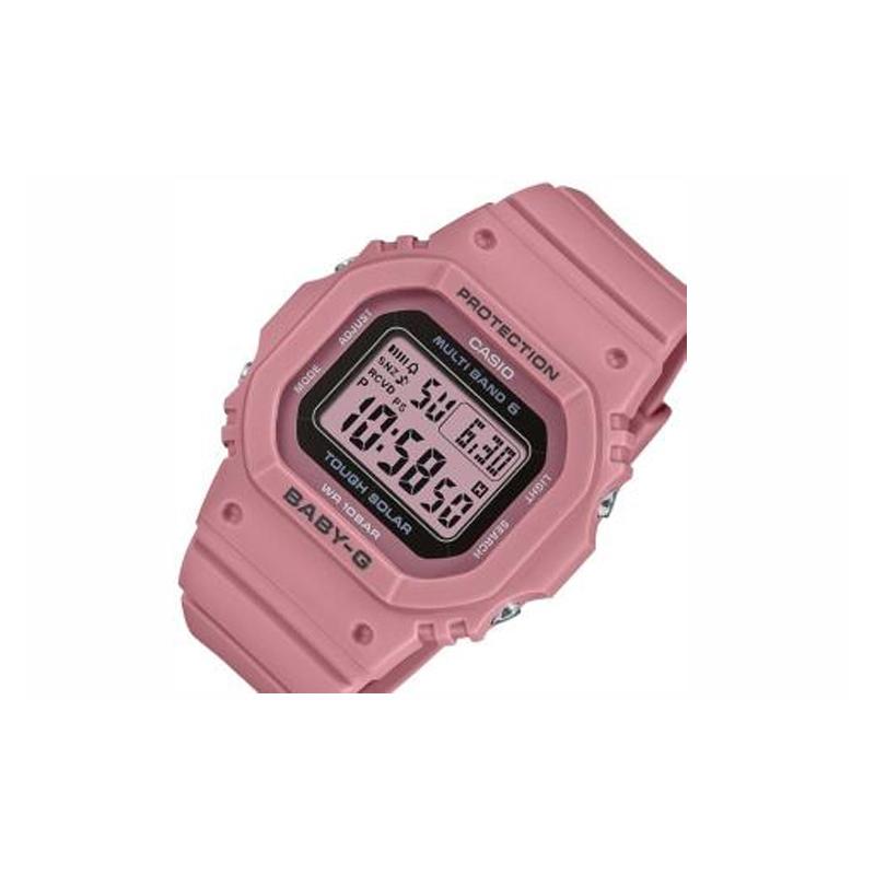 

CASIO 100 meters waterproof Quartz resin strap 42.1*37.9*11.3mm women s watch pink BGD-5650-4JF рожевий