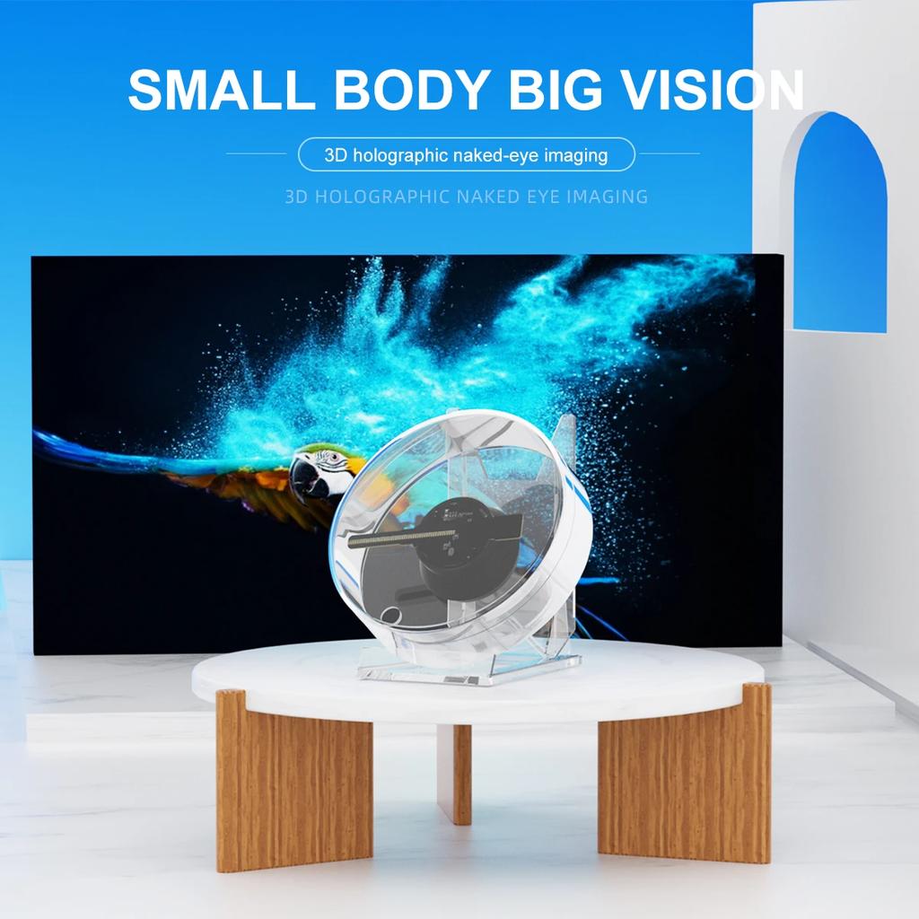 1PC Usb Powered 12cm 3D Hologram Fan Mini Projector Advertising Display Light for Christmas Festival Party Atmosphere Decor