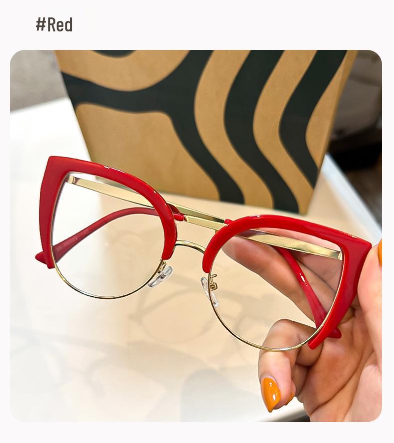 Vintage Katzenauge Metall Lesebrille - Blaulichtfilter, Hohe Auflösung, Europäischer & Amerikanischer Stil