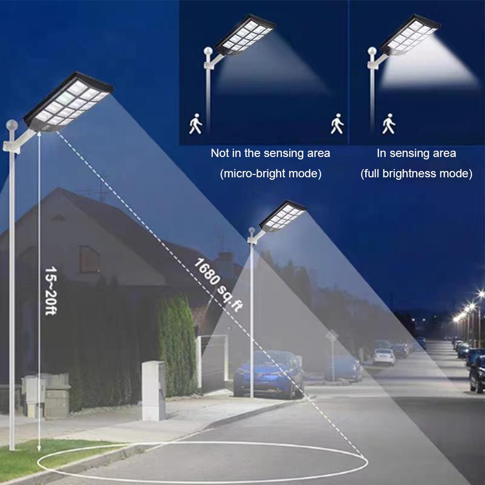 Solar Lights Outdoor Waterproof Motion Sensor Floodlight Remote Control for Patio Garage Backyard Wall Lamps Garden Street Light