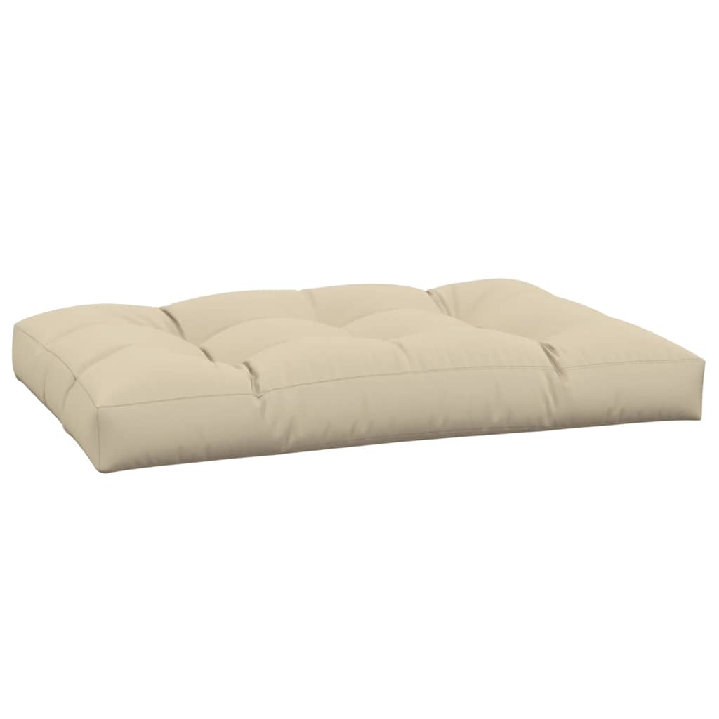 Pallet Cushion Beige 120 x 80 x 12 cm Fabric